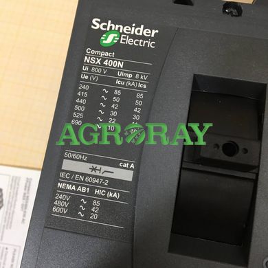 Автоматичний вимикач 3P3D MICROL 2.3 400A NSX400N LV432693 Schneider Electric