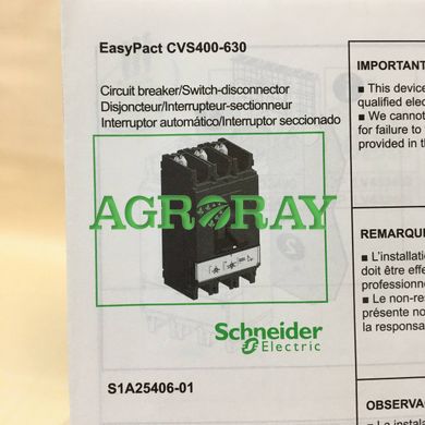 Автоматичний вимикач EASYPACT CVS400F MA320 3P3D LV540550 Schneider Electric