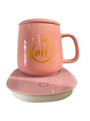 Чашка з підігрівом «kaif» подарунковий набір рожевого кольору